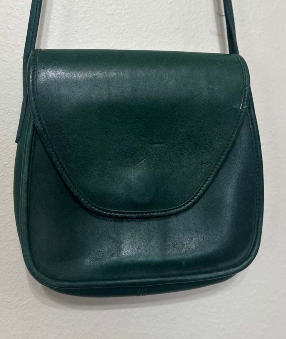 Authentic Coach Lindsey Handbag in Green Color with mini wallet
No 301